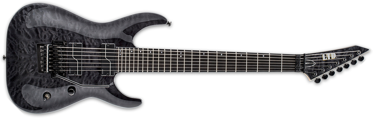 Ltd Buz Mcgrath Buz-7 Signature 7-cordes Hh Fishman Fr Eb - See Thru Black - 7-snarige elektrische gitaar - Main picture