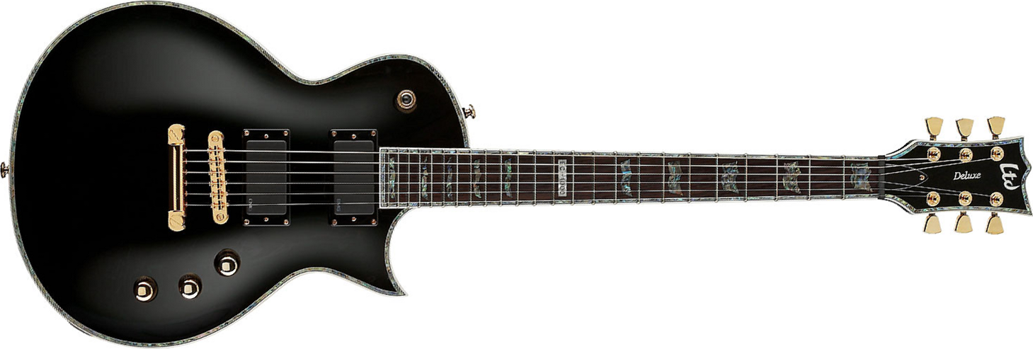 Ltd Ec-1000 Emg Blk - Black - Metalen elektrische gitaar - Main picture