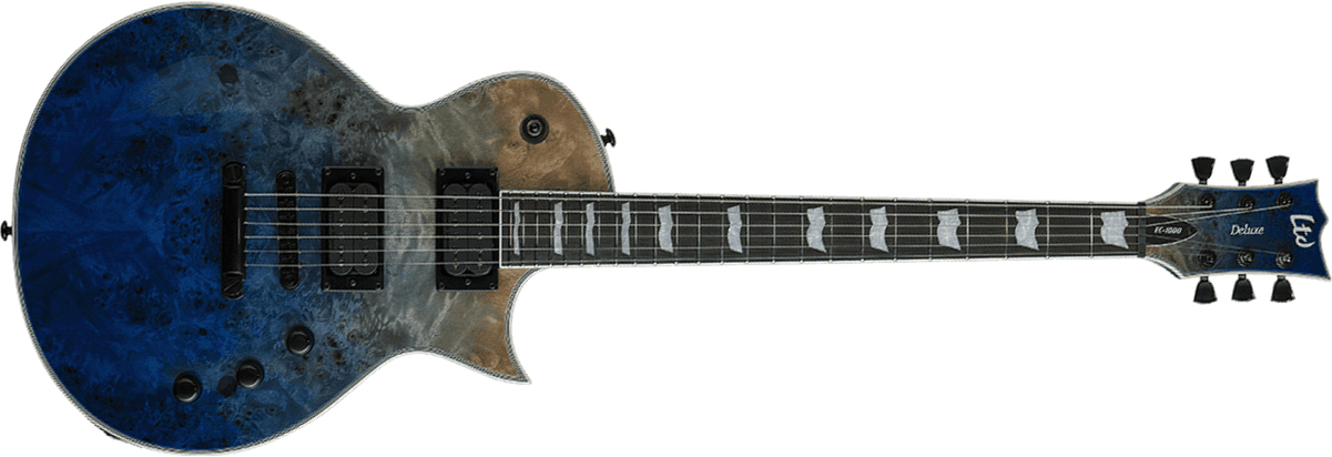 Ltd Ec-1000 Hh Seymour Duncan Ht Eb - Blue Natural Fade - Enkel gesneden elektrische gitaar - Main picture