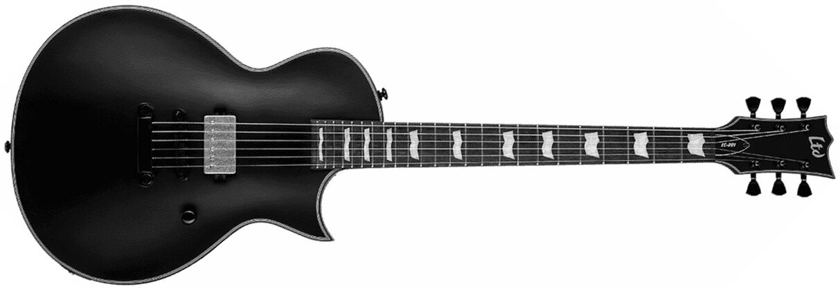Ltd Ec-201 1h Ht Jat - Black Satin - Enkel gesneden elektrische gitaar - Main picture