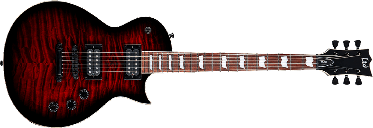 Ltd Ec-256 Hh Ht Jat - See Thru Black Cherry Sunburst - Metalen elektrische gitaar - Main picture