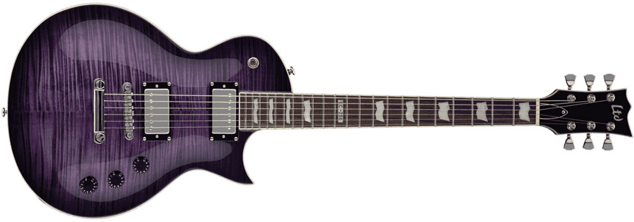 Ltd Ec-256fm Stpsb - See Thru Purple Sunburst - Enkel gesneden elektrische gitaar - Main picture