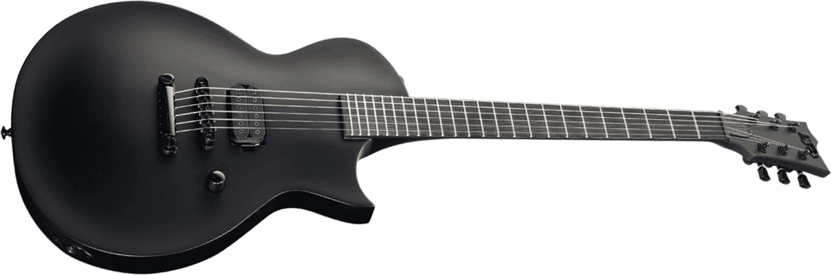 Ltd Ec-black Metal - Black Satin - Enkel gesneden elektrische gitaar - Main picture