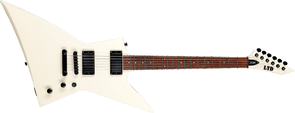 Ltd Ex-200 Hh Ht Jat - Olympic White - Metalen elektrische gitaar - Main picture