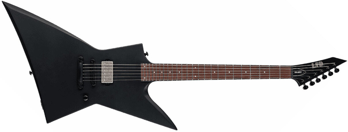 Ltd Ex-201 1h Ht Jat - Black Satin - Metalen elektrische gitaar - Main picture