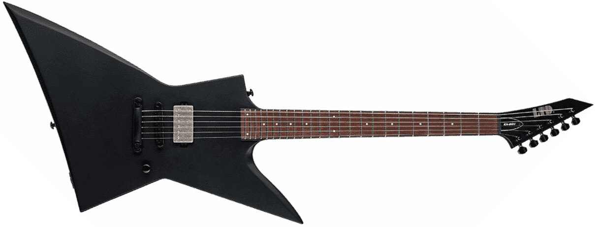 Ltd Ex-201 1h Ht Jat - Black Satin - Metal elektrische gitaar - Main picture
