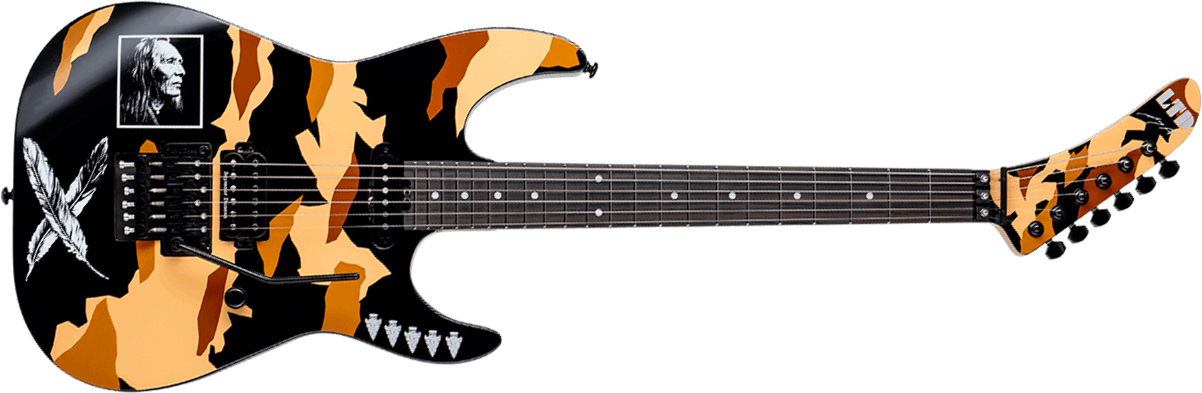 Ltd George Lynch  Desert Eagle Signature Hs Seymour Duncan Fr Eb - Black W/ Custom Graphic - Kenmerkende elektrische gitaar - Main picture