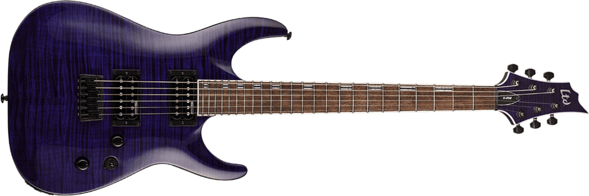 Ltd H-200fm Hh Ht Jat - See Thru Purple - Elektrische gitaar in Str-vorm - Main picture