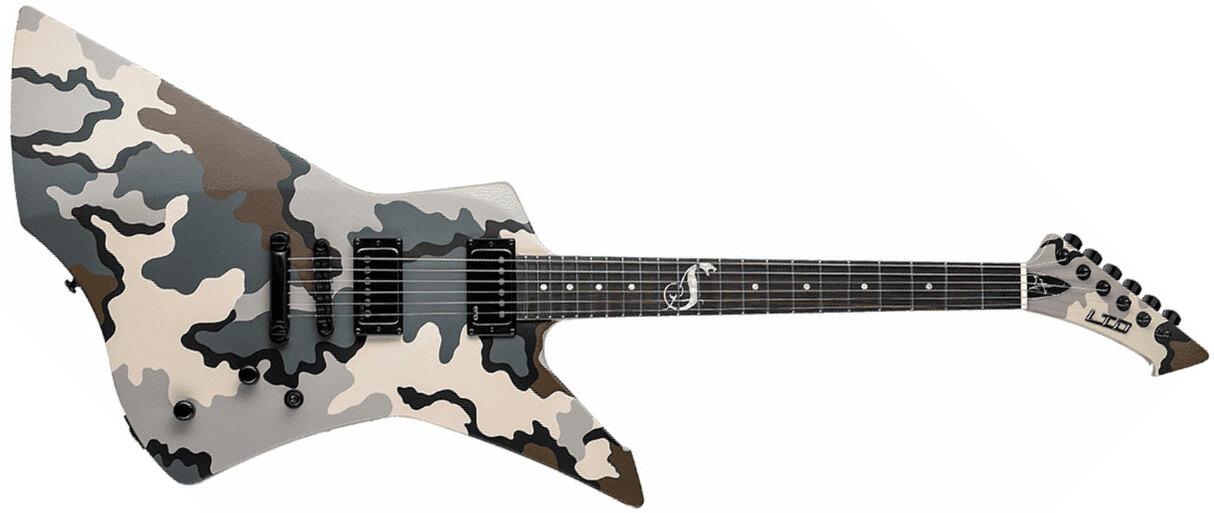 Ltd James Hetfield Snakebyte Camo Signature 2h Emg Ht Eb - Kuiu Camo Satin - Metalen elektrische gitaar - Main picture