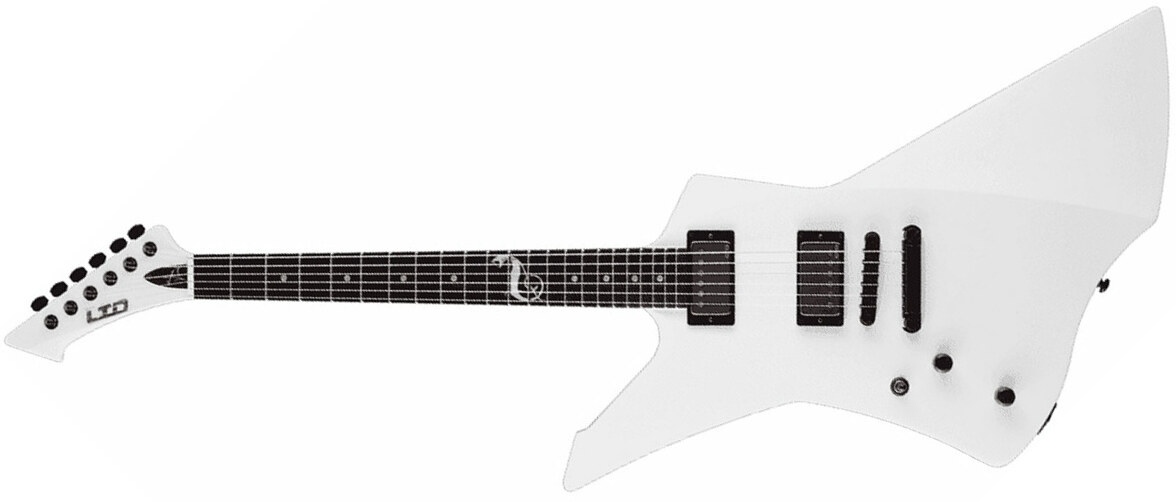 Ltd James Hetfield Snakebyte Lh Gaucher Hh Emg Ht Eb - Snow White - Linkshandige elektrische gitaar - Main picture