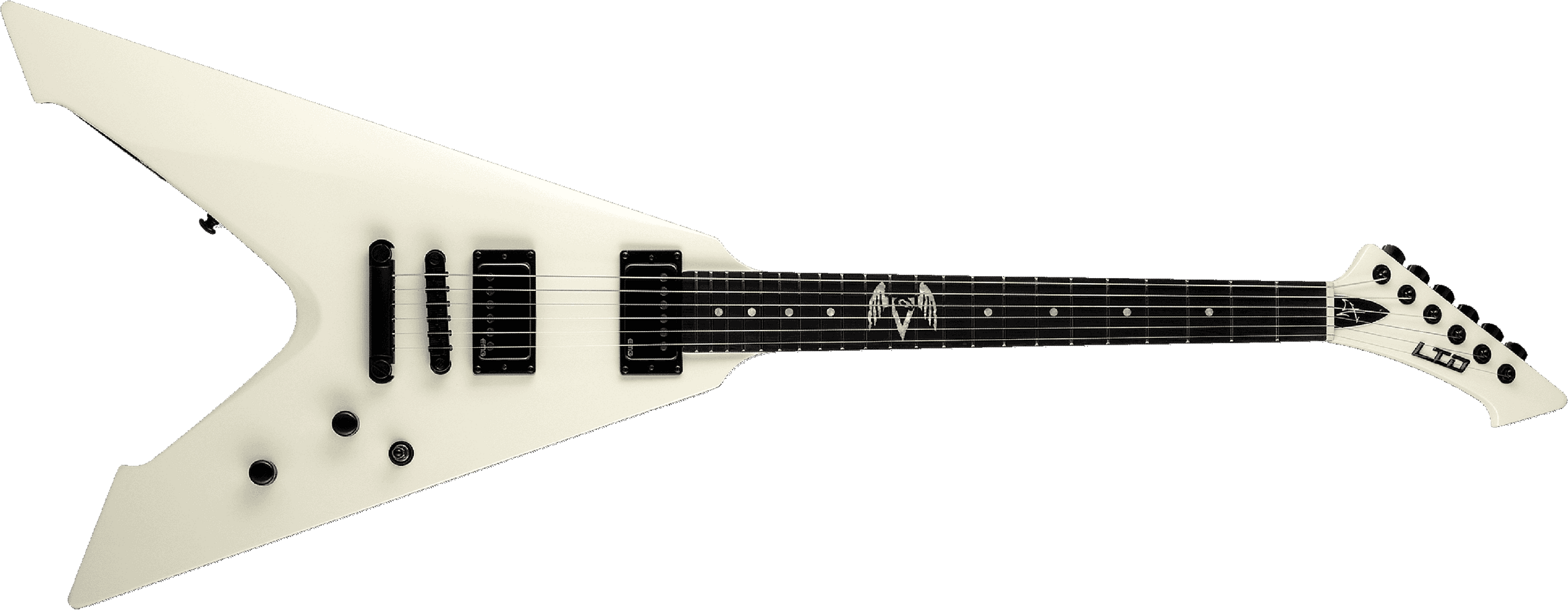 Ltd James Hetfield Vulture Hh Ht Eb - Olympic White - Metalen elektrische gitaar - Main picture