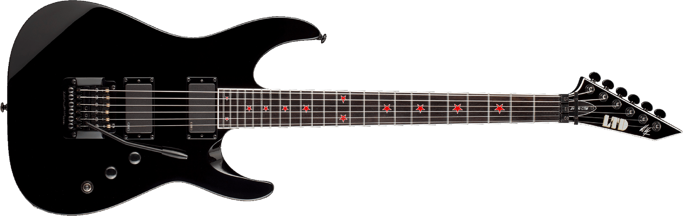 Ltd Jeff Hanneman Jh-600 Signature Hh Emg Khaler Eb - Black - Elektrische gitaar in Str-vorm - Main picture
