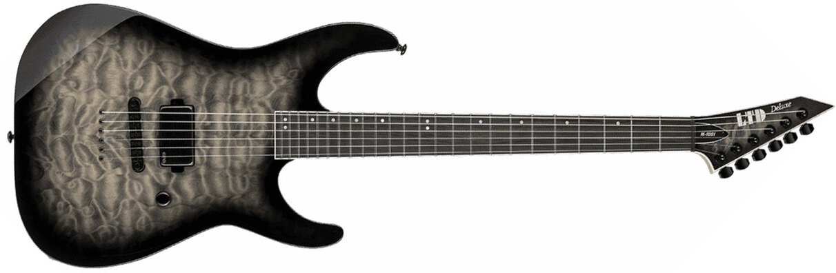 Ltd M-1001nt H Emg Ht Eb - Charcoal Burst - Elektrische gitaar in Str-vorm - Main picture