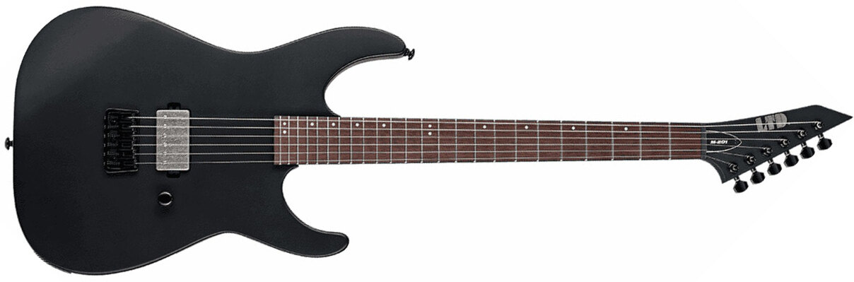 Ltd M-201ht 1h Ht Jat - Black Satin - Elektrische gitaar in Str-vorm - Main picture