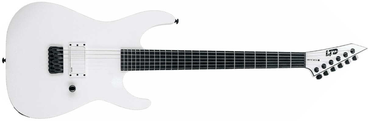 Ltd M-ht Arctic Metal H Emg Ht Eb - Snow White Satin - Elektrische gitaar in Str-vorm - Main picture