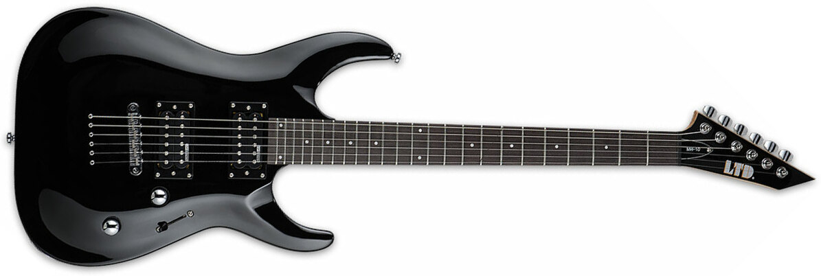 Ltd Mh-10 Kit Hh Ht Jat +housse - Black - Elektrische gitaar in Str-vorm - Main picture