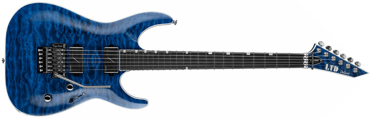 Ltd Mh-1000 2h Fishman Fluence Modern Fr Eb - Black Ocean - Elektrische gitaar in Str-vorm - Main picture