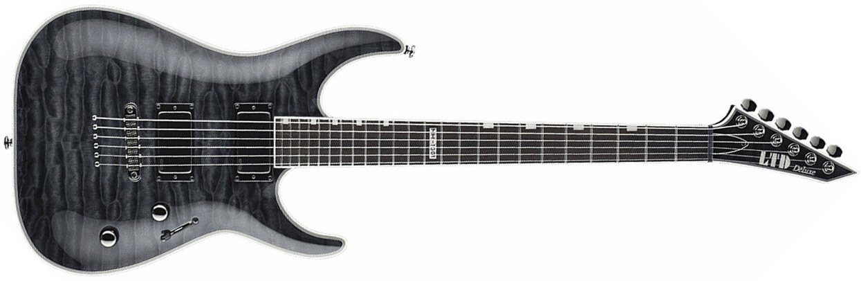 Ltd Mh-1001nt Hh Emg Ht Rw - See Thru Black - Elektrische gitaar in Str-vorm - Main picture