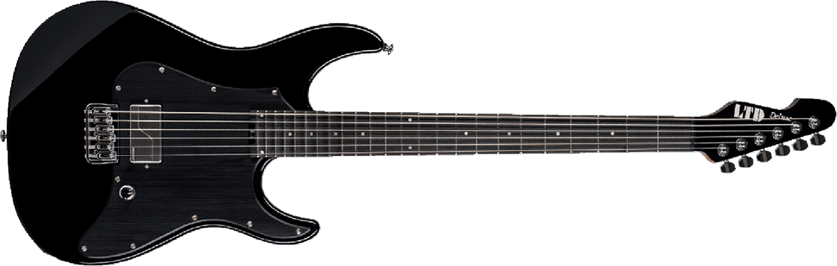 Ltd Sn-1 Baritone Hardtail Fishman Hh Eb - Black - Metalen elektrische gitaar - Main picture