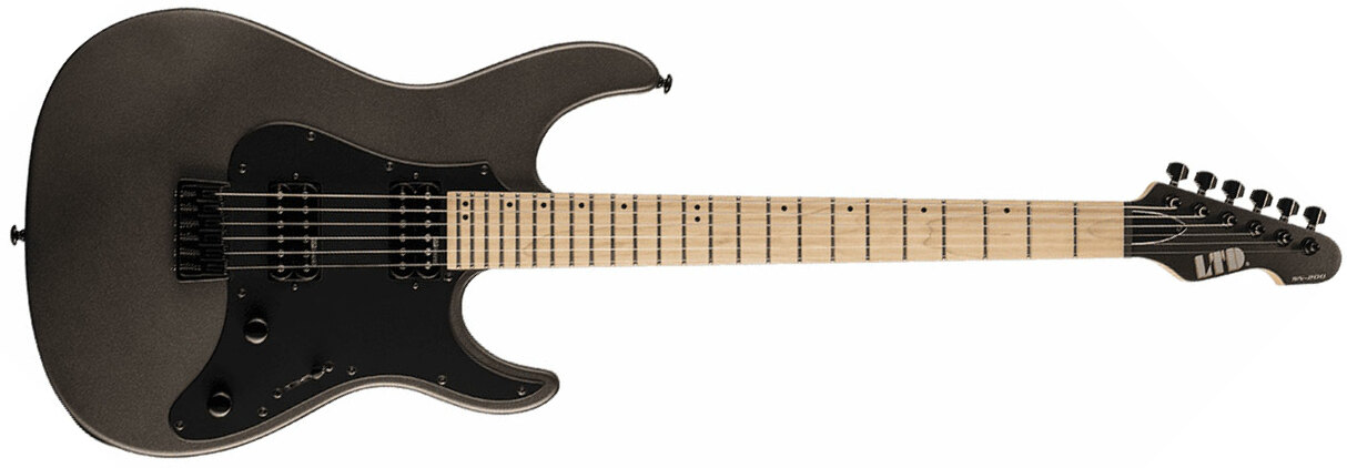 Ltd Sn-200ht Hh Ht Mn - Charcoal Metallic Satin - Elektrische gitaar in Str-vorm - Main picture