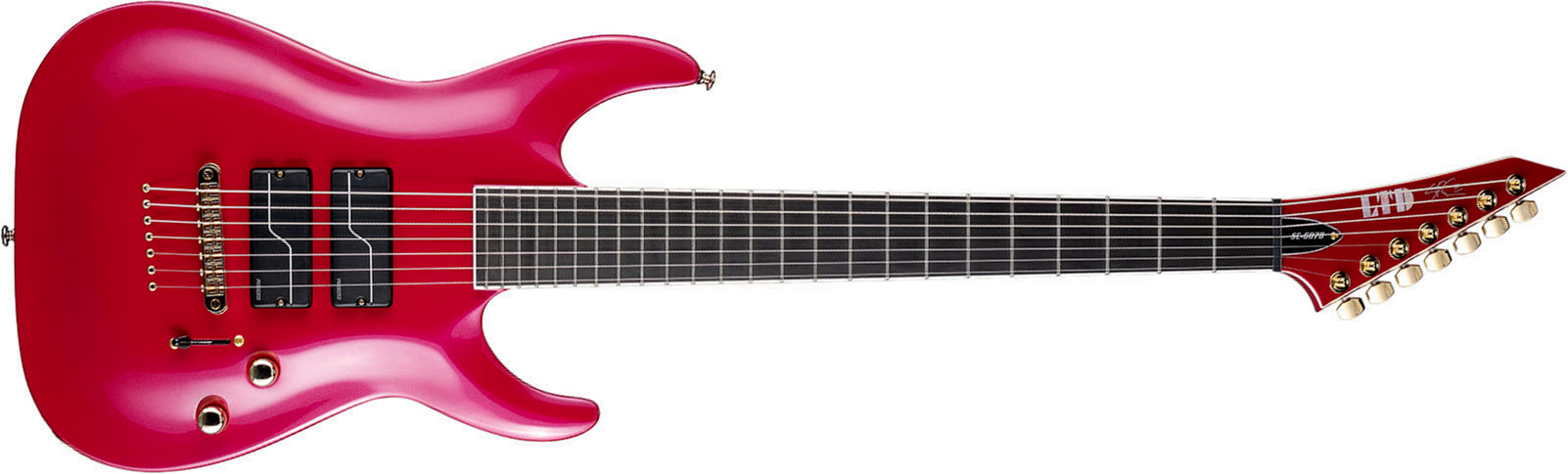Ltd Stephen Carpenter Sc607 Baritone Signature 7c 2h Fishman Fluence Ht Eb - Magenta - Bariton elektrische gitaar - Main picture