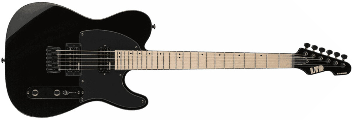 Ltd Te-200m Hh Ht Mn - Black - Televorm elektrische gitaar - Main picture