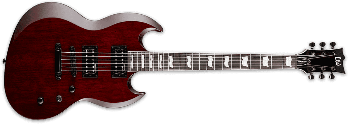 Ltd Viper-256 - See Thru Black Cherry - Guitarra eléctrica de doble corte. - Main picture