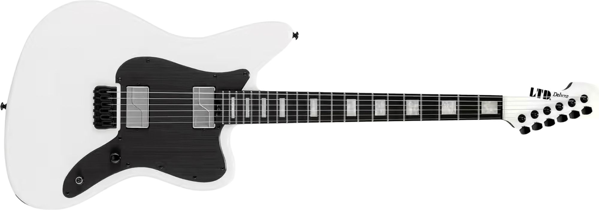 Ltd Xj2 Ht 2h Fishman Fluence Eb - Snow White - Bariton elektrische gitaar - Main picture