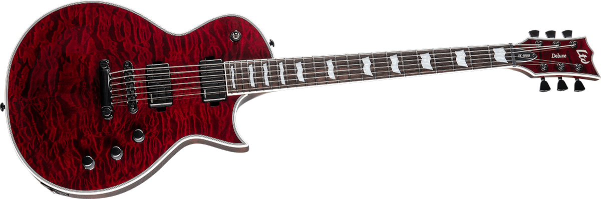 Ltd Ec-1000 Deluxe Gold Hardware Hh Fishman Ht Eb - See Thru Black Cherry - Metalen elektrische gitaar - Variation 2