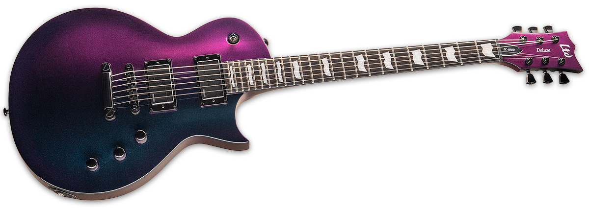 Ltd Ec-1000 Hh Fishman Fluence Ht Eb - Violet Andromeda - Enkel gesneden elektrische gitaar - Variation 1
