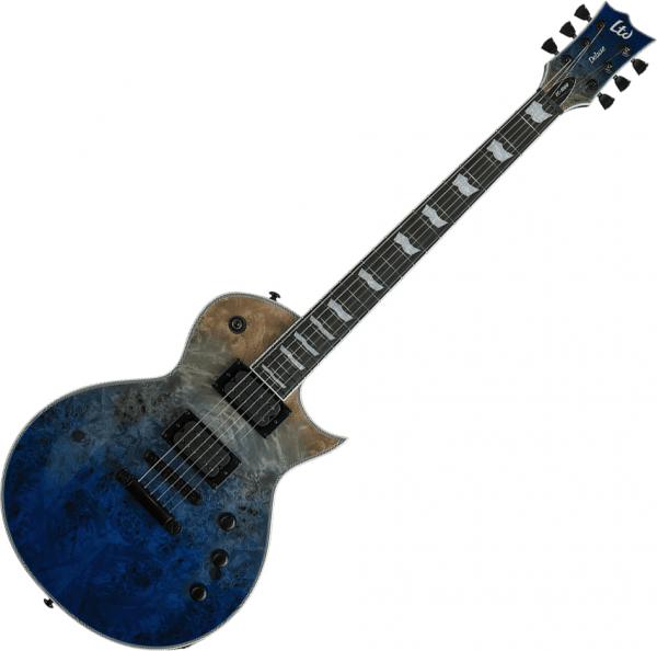 Solid body elektrische gitaar Ltd EC-1000 - Blue natural fade