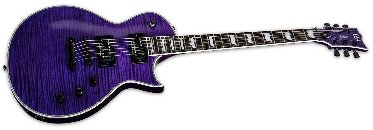 Ltd Ec-1000 Hh Seymour Duncan Ht Eb - See Thru Purple - Enkel gesneden elektrische gitaar - Variation 1