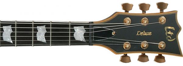 Ltd Ec-1000 Lh Gaucher Hh Emg Ht Eb - Vintage Black - Linkshandige elektrische gitaar - Variation 2