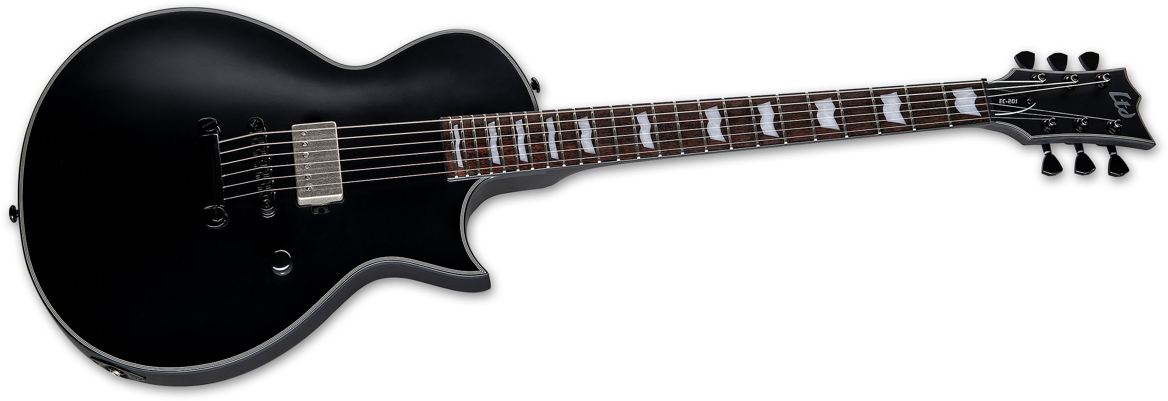Ltd Ec-201 1h Ht Jat - Black Satin - Enkel gesneden elektrische gitaar - Variation 1