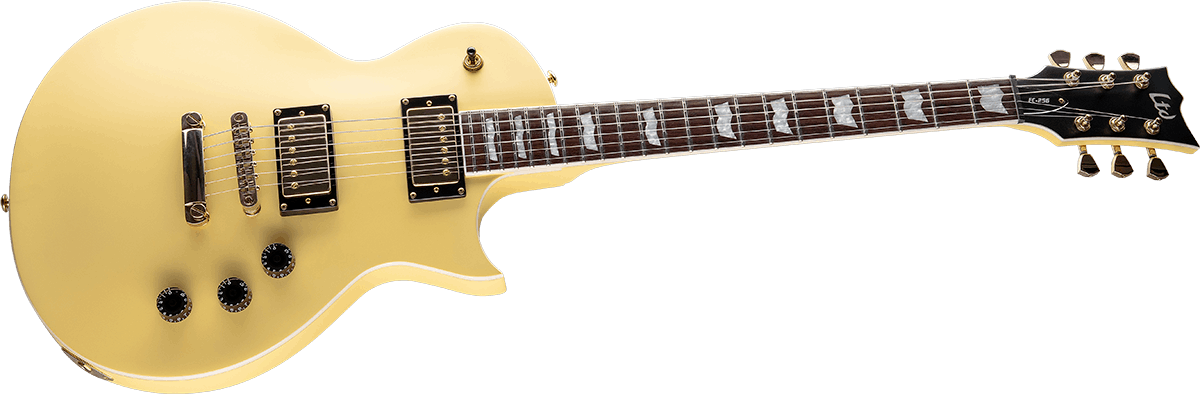 Ltd Ec-256 Gh Hh Ht Jat - Vintage Gold Satin - Metalen elektrische gitaar - Variation 2