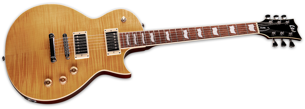 Ltd Ec-256 Hh Ht Jat - Vintage Natural - Enkel gesneden elektrische gitaar - Variation 1