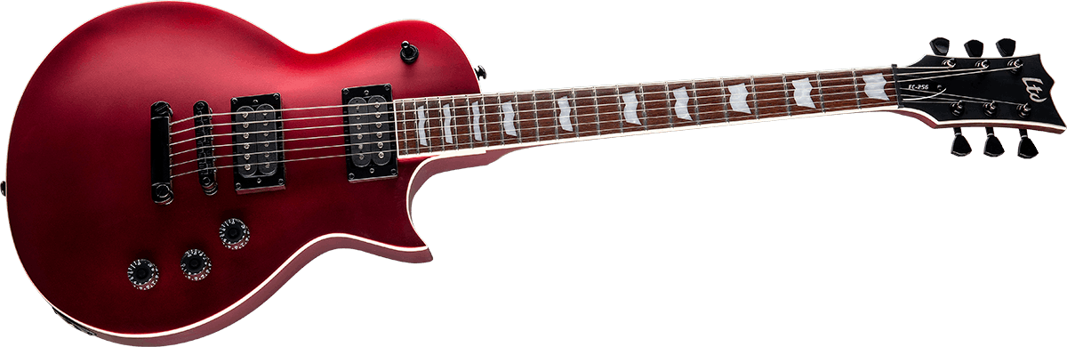 Ltd Ec-256 Hh Ht Jat - Candy Apple Red - Metalen elektrische gitaar - Variation 2