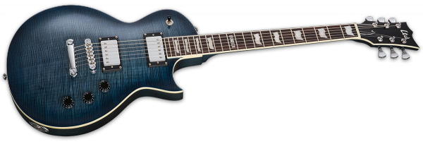 Solid body elektrische gitaar Ltd EC-256FM - cobalt blue