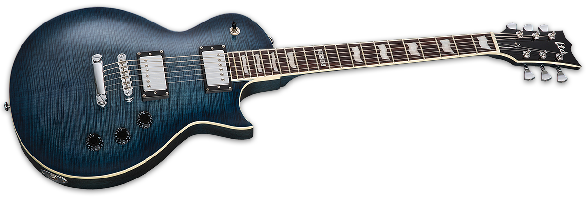 Ltd Ec-256fm Cbtbl - Cobalt Blue - Enkel gesneden elektrische gitaar - Variation 2