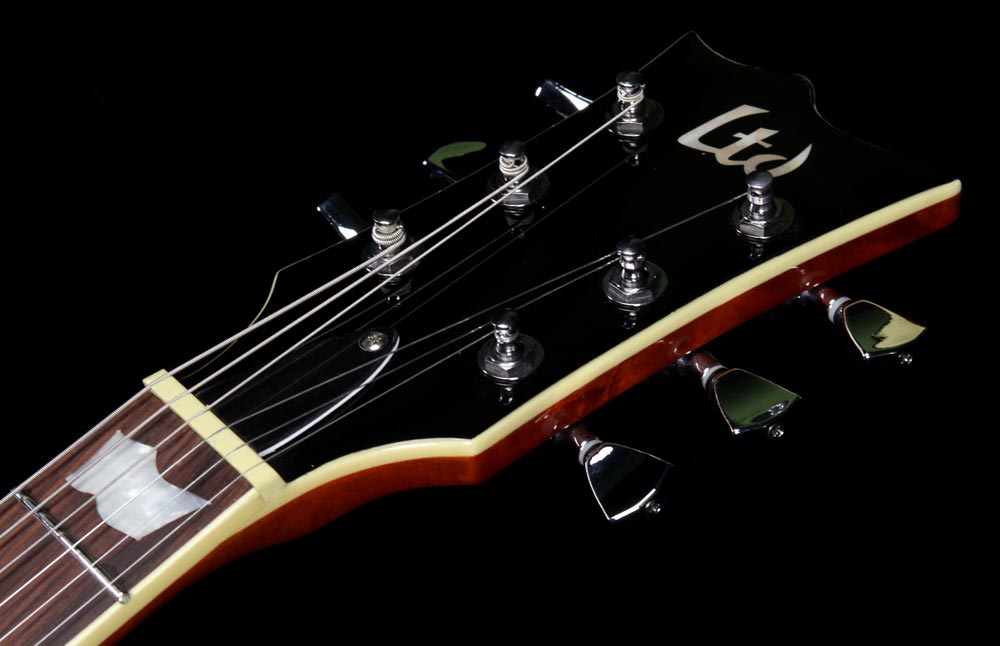 Ltd Ec-256fm Lh Gaucher Hh Ht Jat - Lemon Drop - Linkshandige elektrische gitaar - Variation 4