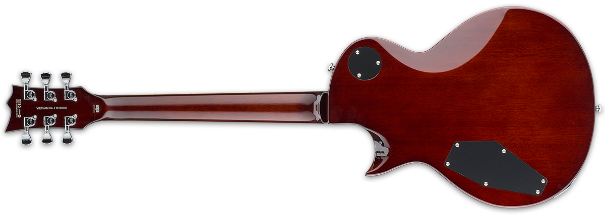 Ltd Ec-256fm Lh Gaucher Hh Ht Jat - Dark Brown Sunburst - Linkshandige elektrische gitaar - Variation 1