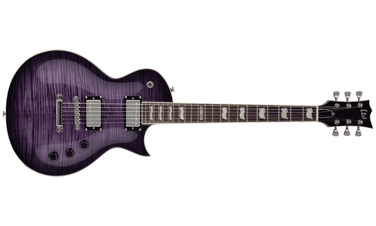 Ltd Ec-256fm Stpsb - See Thru Purple Sunburst - Enkel gesneden elektrische gitaar - Variation 1