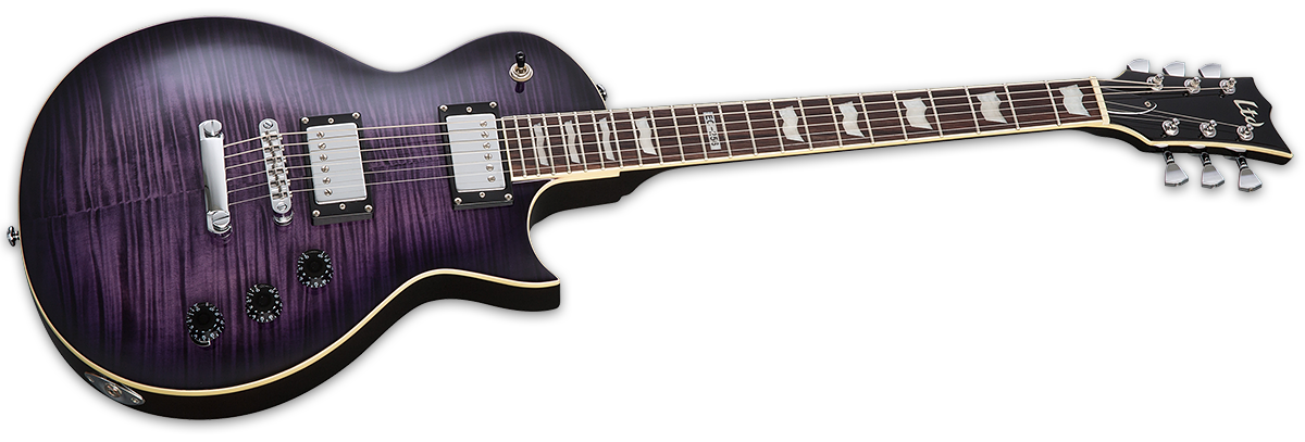 Ltd Ec-256fm Stpsb - See Thru Purple Sunburst - Enkel gesneden elektrische gitaar - Variation 2