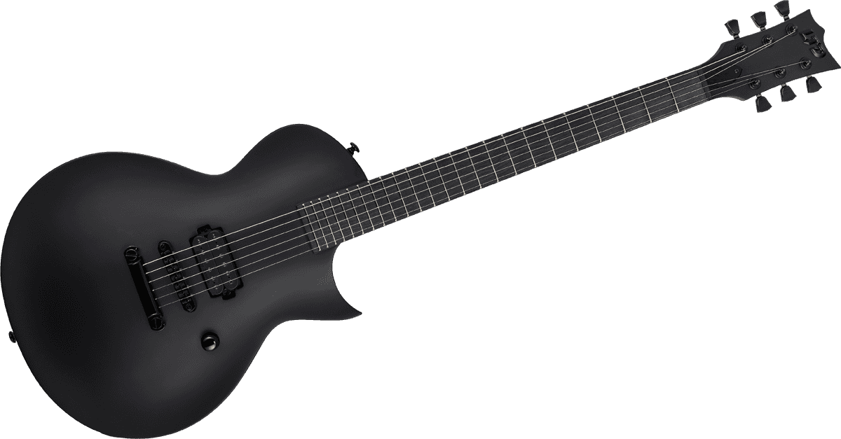 Ltd Ec-black Metal - Black Satin - Enkel gesneden elektrische gitaar - Variation 1