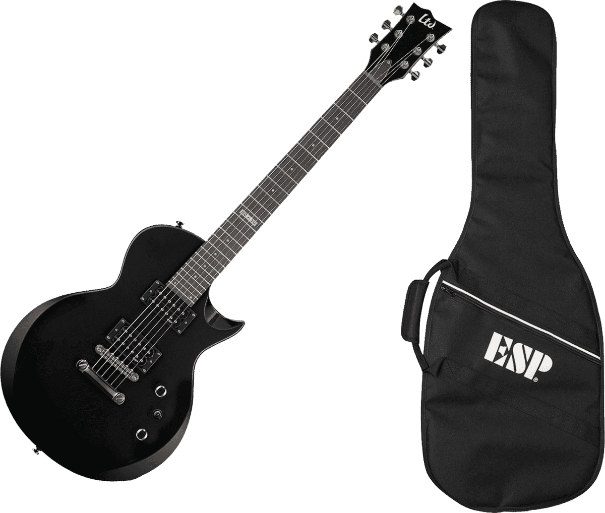 Ltd Ec-10 Kit Hh Ht Rw +housse - Black - Enkel gesneden elektrische gitaar - Variation 1