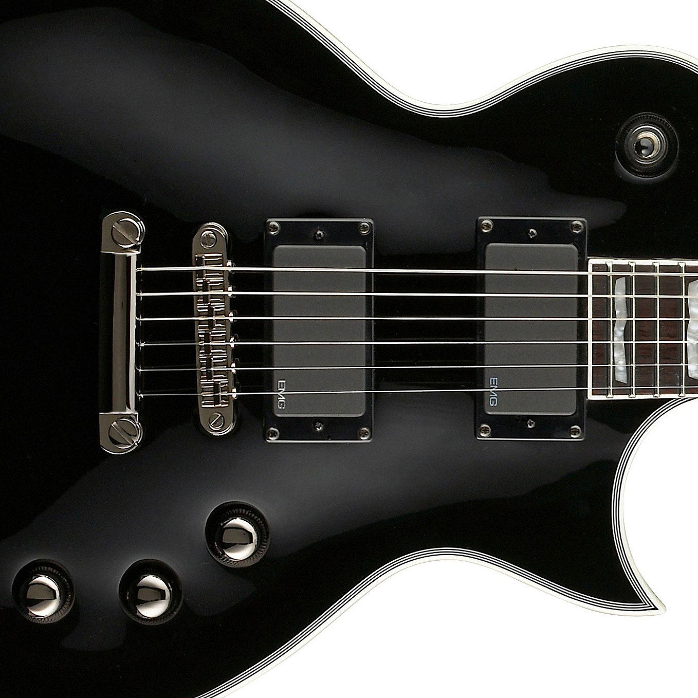 Ltd Ec-401 Hh Emg Ht Rw - Black - Enkel gesneden elektrische gitaar - Variation 1