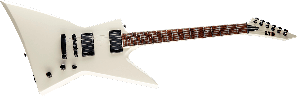 Ltd Ex-200 Hh Ht Jat - Olympic White - Metalen elektrische gitaar - Variation 2