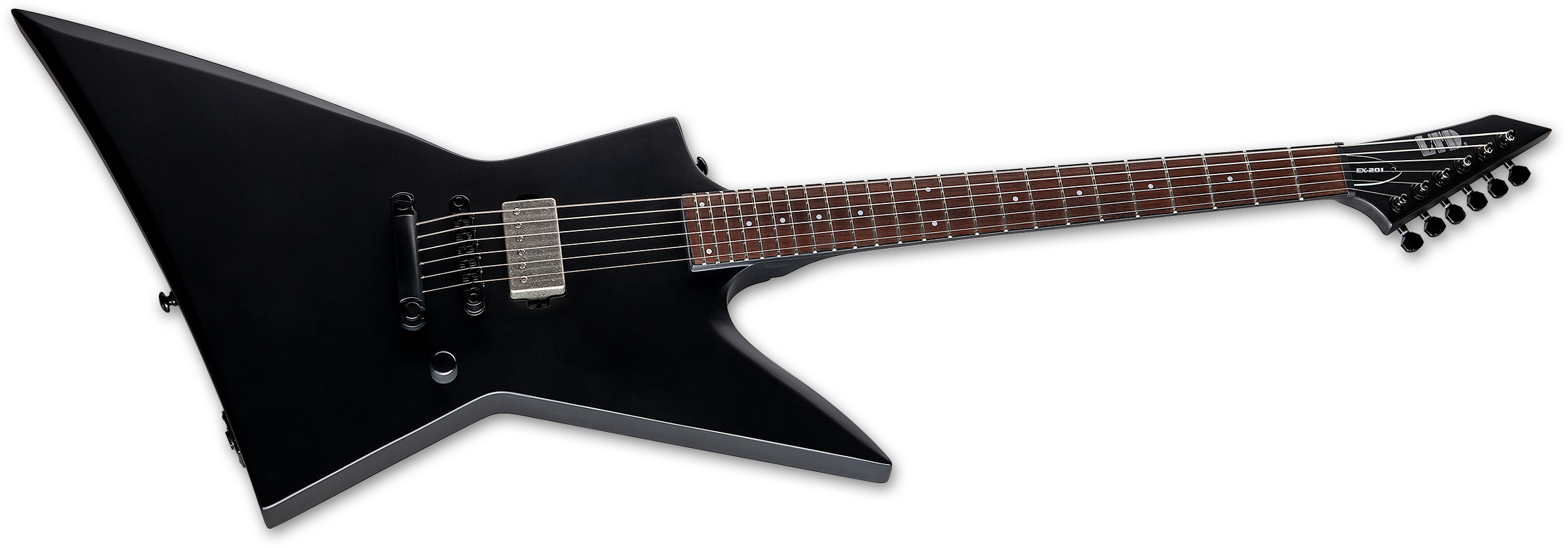 Ltd Ex-201 1h Ht Jat - Black Satin - Metal elektrische gitaar - Variation 1