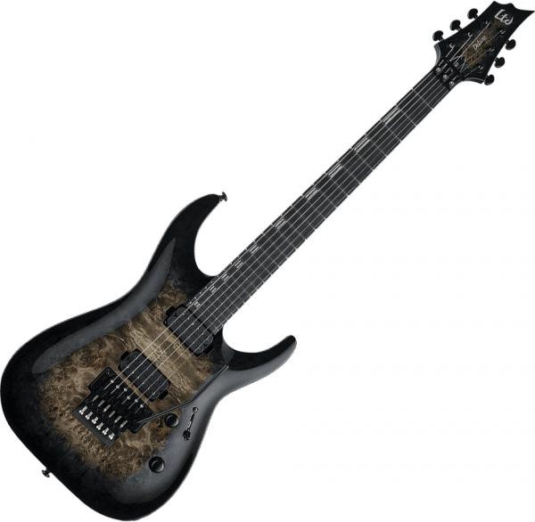 Solid body elektrische gitaar Ltd H-1001FR - black natural burst