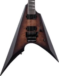 Metalen elektrische gitaar Ltd Arrow 1000 - Dark brown sunburst